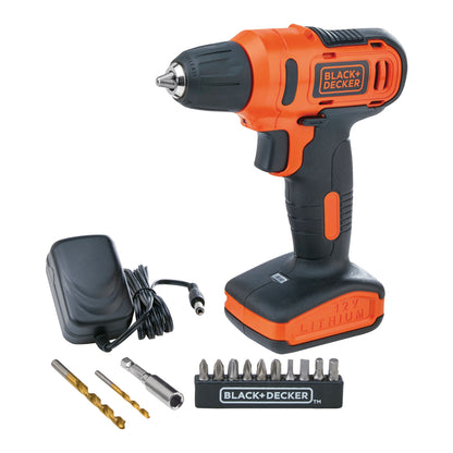 Parafusadeira/furadeira 3/8", a bateria 12 V, 0 - 900/min (rpm), carregador bivolt, LC12SC-BR BLACK+DECKER