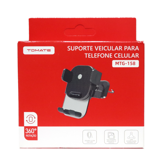 SUPORTE DE CELULAR VEICULAR PARA SAIDA DE AR TOMATE MTG-158