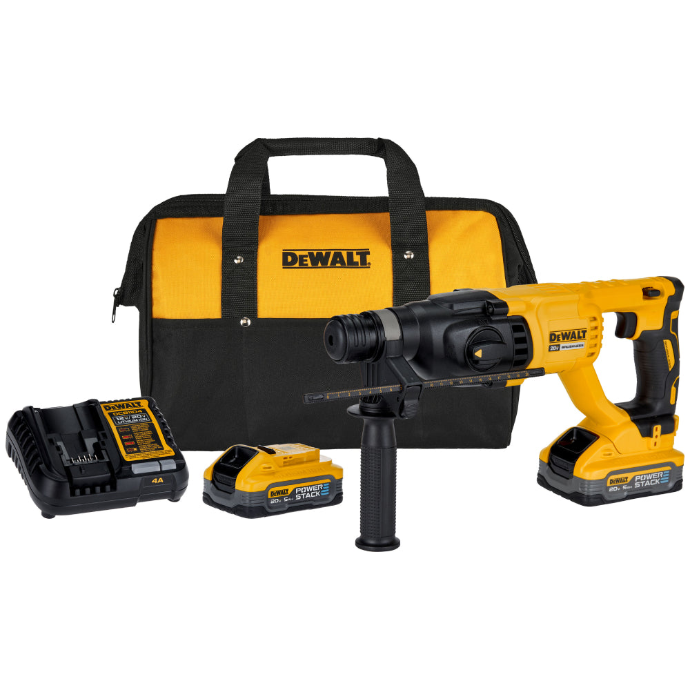 Martelete perfurador e rompedor, com 2 baterias 20 V - 5 Ah e carregador,  DEWALT