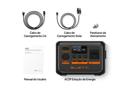 BLUETTI AC2P Estação de Energia Portátil | 300 W 230,4 Wh